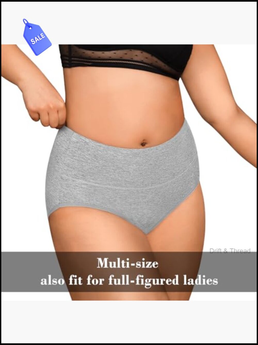Large High Waisted Cotton Briefs 5 Pack Tummy Control Postpartum Panties - Picture 3 of 6